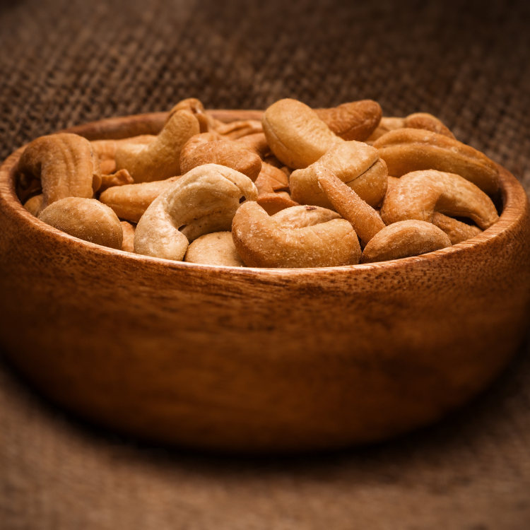 Cashew editorial close-up for blog page