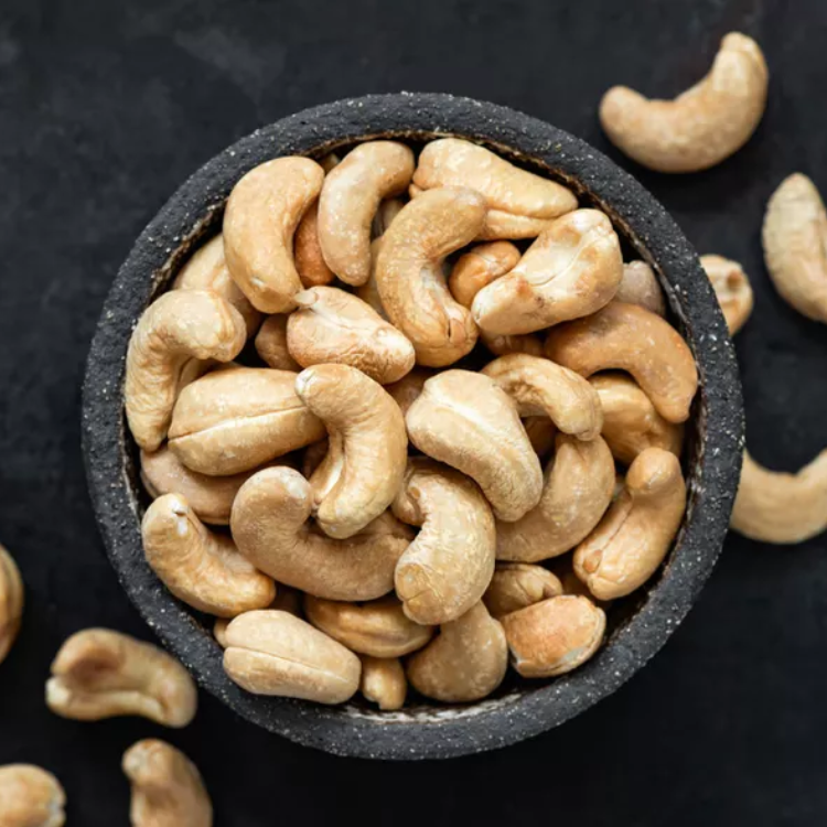 Premium cashews styled for contact and enquiry page
