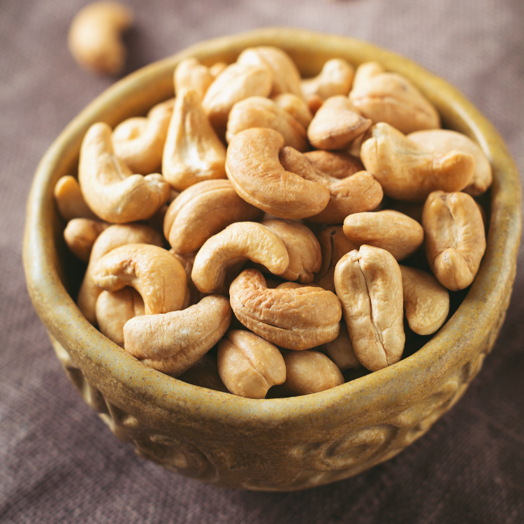 Premium cashew brand visual for about page